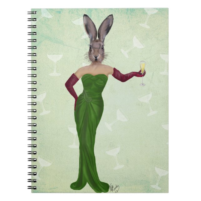 Caderno Espiral Rabbit Green Dress 2 (Frente)