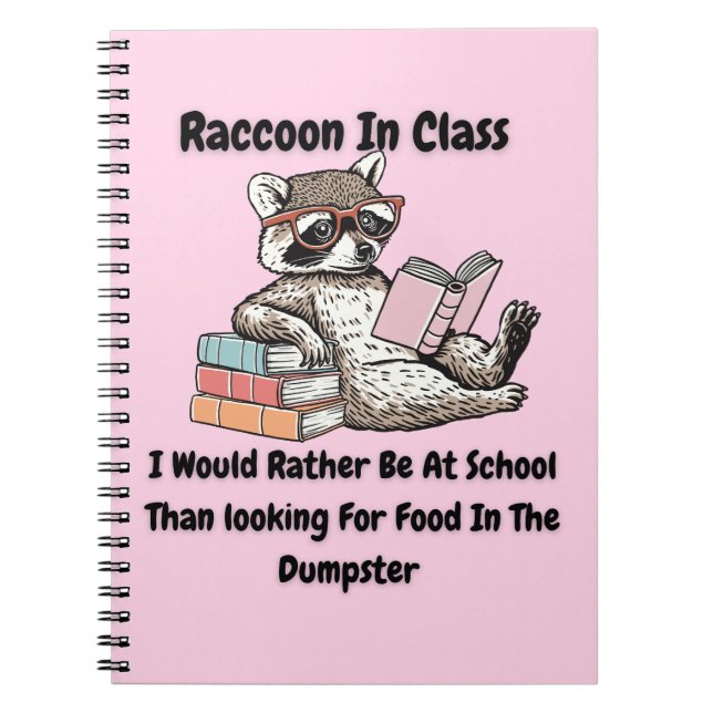 Caderno Espiral Raccon in Class (Frente)