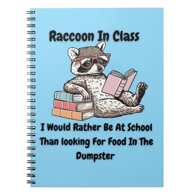 Caderno Espiral Raccon in Class (Frente)