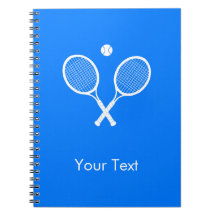 Rackets brancos de Tênis no azul personalizado