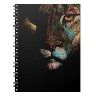 Caderno Espiral Radiant Darkness - Elegância Ameaçadora Leoa
