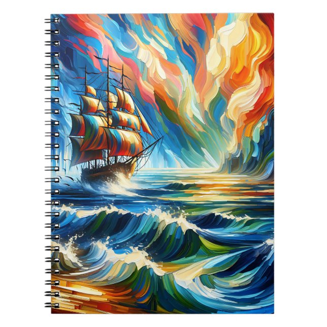 Caderno Espiral Radiant Horizon Clippers (Frente)