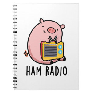 Caderno Espiral Rádio Amador Piada de Porco Engraçada