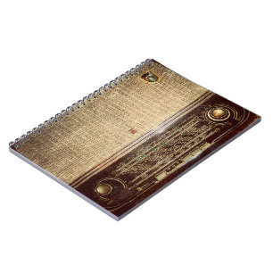 Caderno Espiral Rádio do vintage