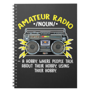 Caderno Espiral Rádio Funny Ham Operador Rádio Amateur