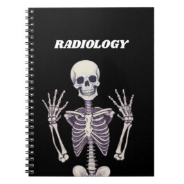 Caderno Espiral Radiologia Esqueleto Divertido Pose Arte Médica Es