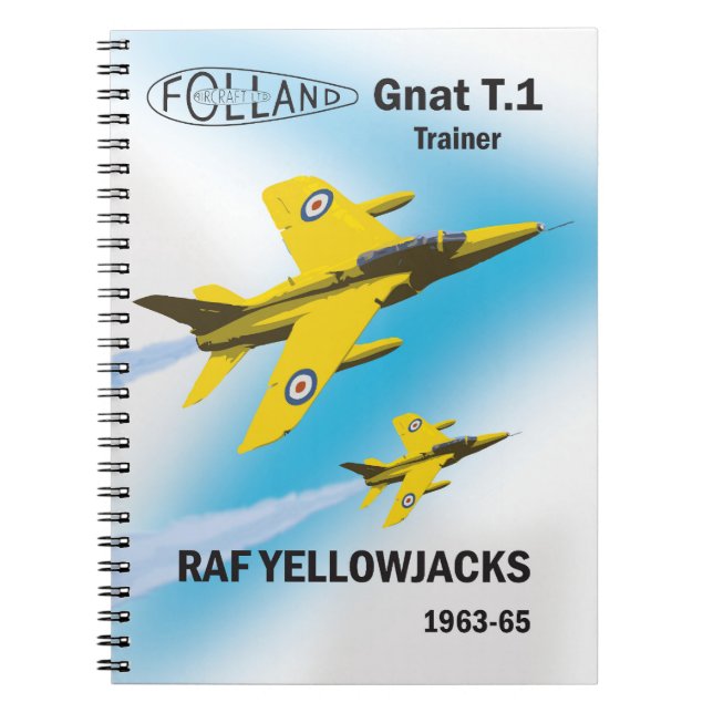 Caderno Espiral RAF Yellowjacks em treinadores da Gnat T.1 (Frente)