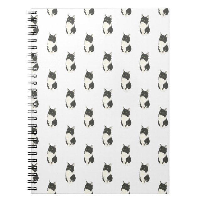 Caderno Espiral Ragamuffin Tuxedo Cat Notebook (Frente)
