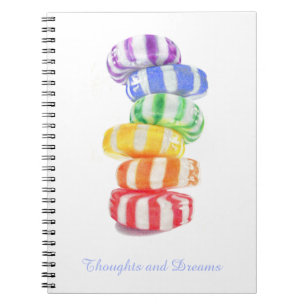 CADERNO ESPIRAL RAINBOW CANDY 6,5x8,75 + Texto