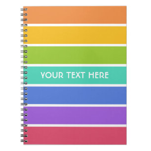 Caderno Espiral Rainbow Cores notebook personalizado