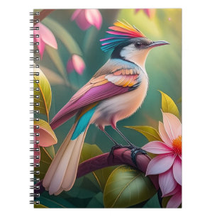 Caderno Espiral Rainbow crested Jay Fantasy Bird