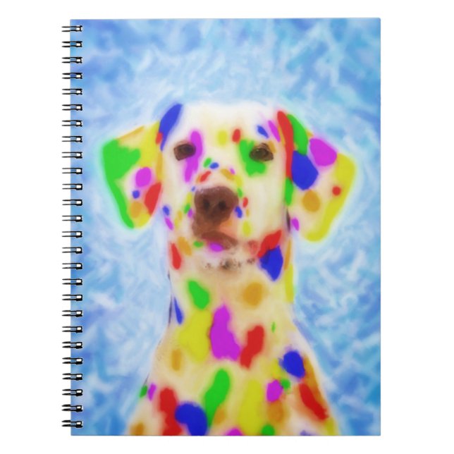 Caderno Espiral Rainbow Dalmatian (Frente)