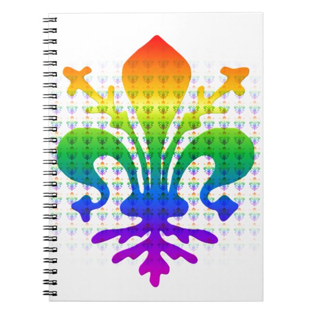 Caderno Espiral Rainbow Fleur-de-lis (Frente)