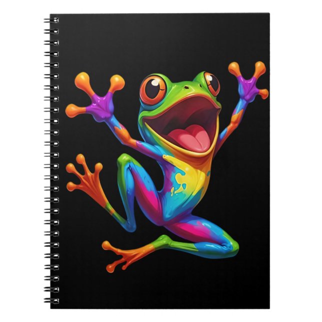 Caderno Espiral Rainbow Frog  (Frente)