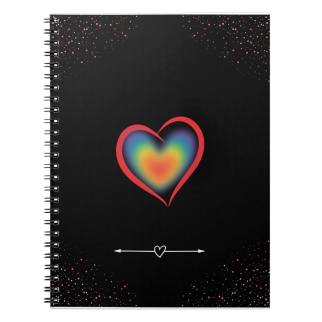Caderno Espiral Rainbow Hart (Frente)