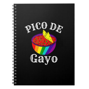 Caderno Espiral Rainbow LGBTQ Pico De Gayo Orgulho gay Flag Salsa