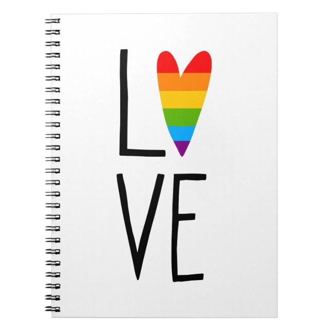 Caderno Espiral Rainbow Love (Frente)