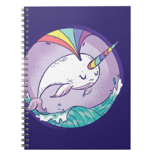 Caderno Espiral Rainbow Narwhal