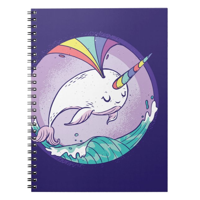 Caderno Espiral Rainbow Narwhal (Frente)