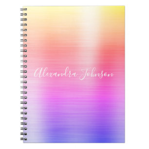 Caderno Espiral Rainbow Pastel Foil Professional Girly