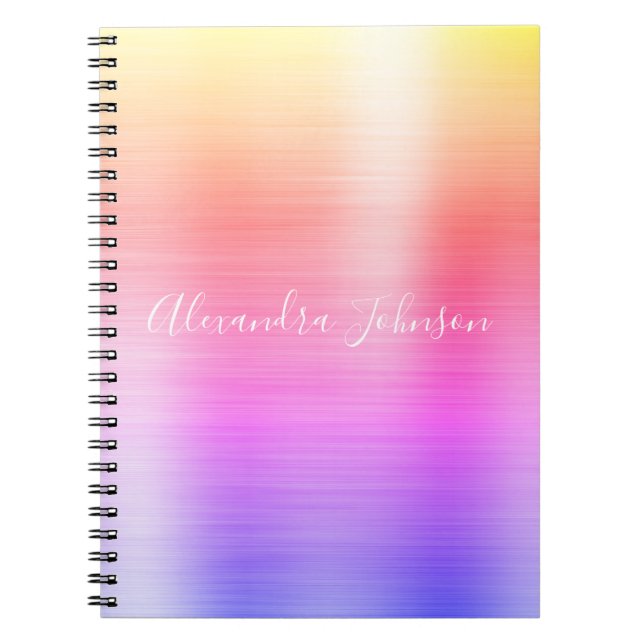 Caderno Espiral Rainbow Pastel Foil Professional Girly (Frente)