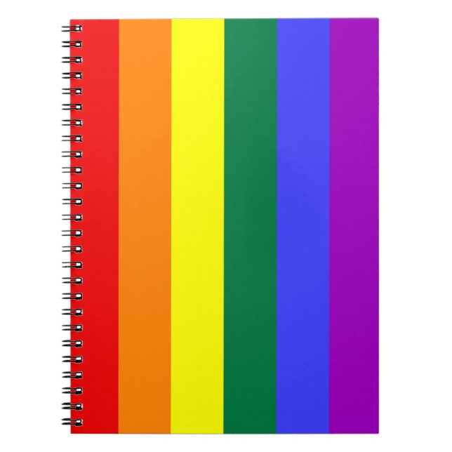 Caderno Espiral Rainbow Pride Flag Notebook (Frente)