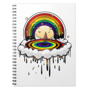 Caderno Espiral Rainbow Rain