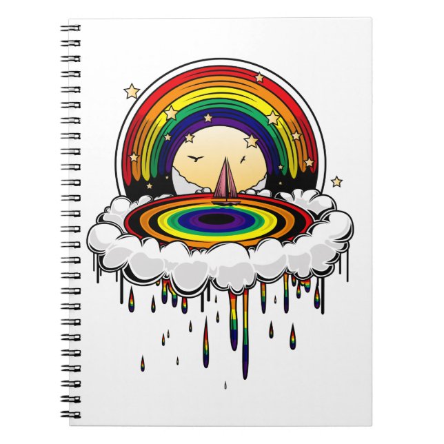 Caderno Espiral Rainbow Rain (Frente)