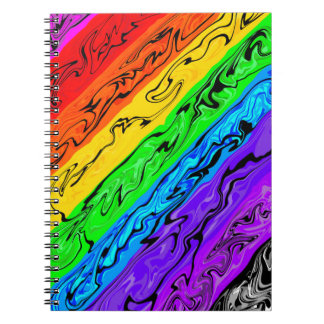 Caderno Espiral Rainbow Swirls