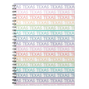 Caderno Espiral Rainbow Texas, Texas, Texas