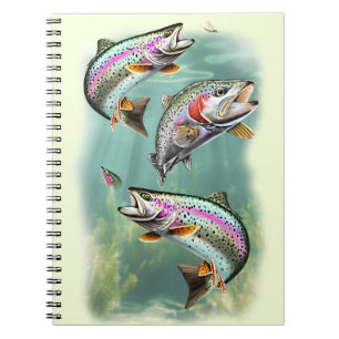 Caderno Espiral Rainbow Trout Natação