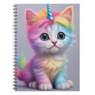 Caderno Espiral Rainbow Unicorn Kitten