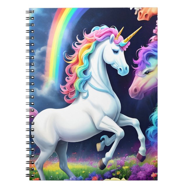 Caderno Espiral Rainbow Unicorn One (Frente)