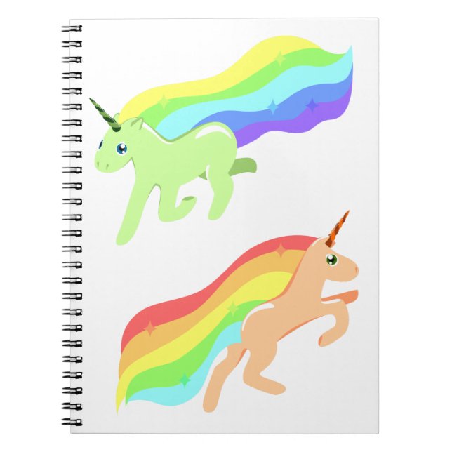 Caderno Espiral Rainbow Unicorns (Frente)