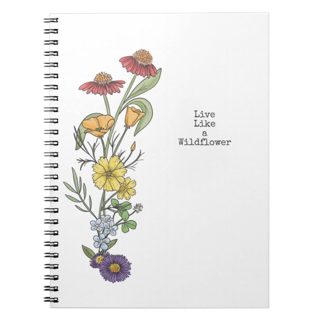 Caderno Espiral Rainbow Wildflower Sketbook (Frente)