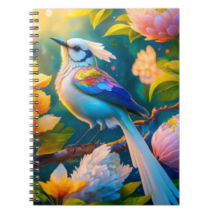 Caderno Espiral Rainbow Winged Jay Fantasy Bird