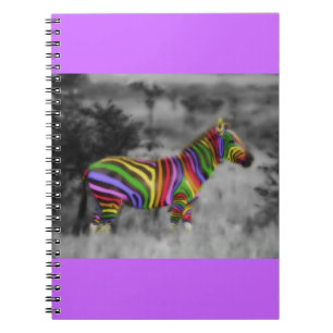 Caderno Espiral Rainbow Zebra