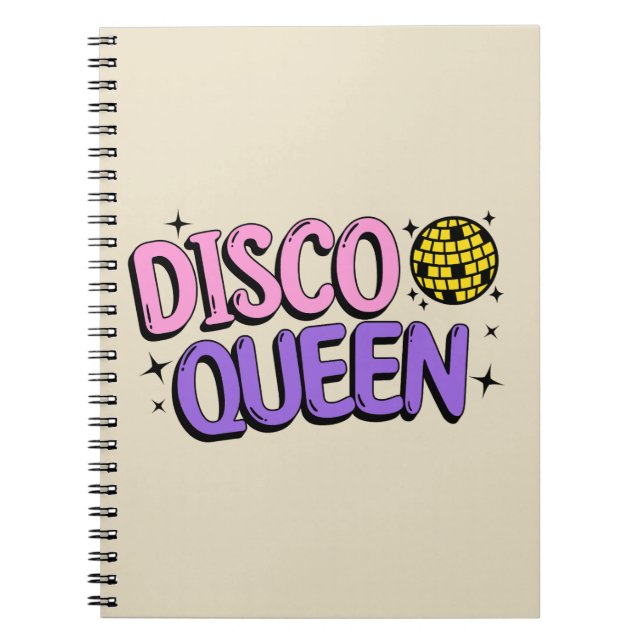 Caderno Espiral Rainha da Disco (Frente)