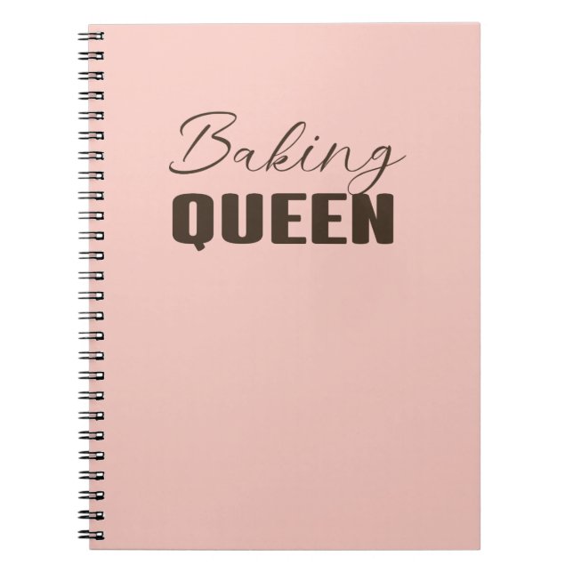Caderno Espiral Rainha da panificação - amante da panificação (Frente)