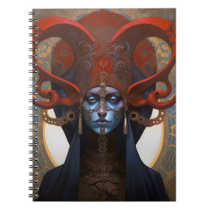 Caderno Espiral Rainha Deusa Fantasia Art