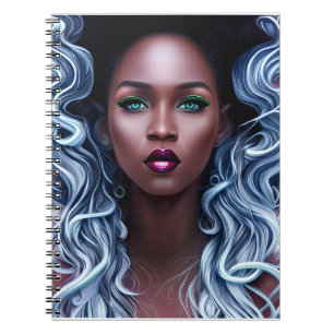 Caderno Espiral Rainha do Gelo Melanina Menina Negra Magia Sista S