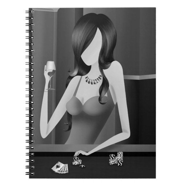 Caderno Espiral Rainha do Jogo - Casino de Las Vegas (Frente)