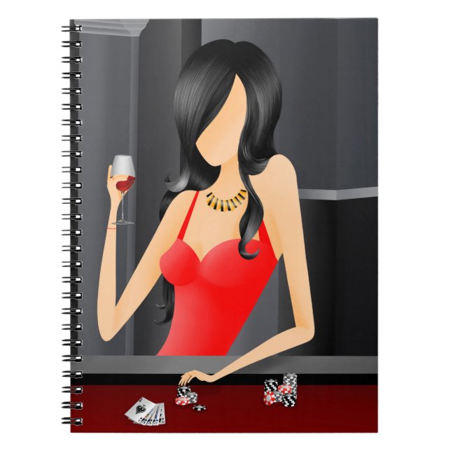 Caderno Espiral Rainha do Jogo - Casino de Las Vegas (Frente)