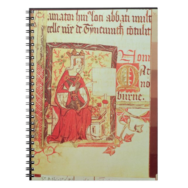 Caderno Espiral Rainha fol.7 Matilda de Nero D VIII do algodão que (Frente)