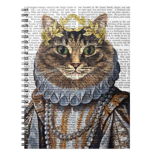 Caderno Espiral Rainha Gato (Frente)