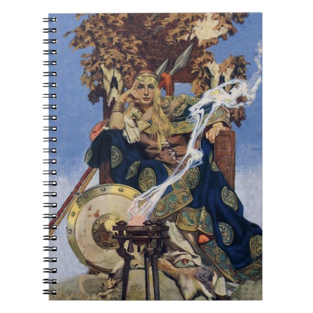 Caderno Espiral Rainha Maeve Warrior Princesa Fantasy Art (Frente)