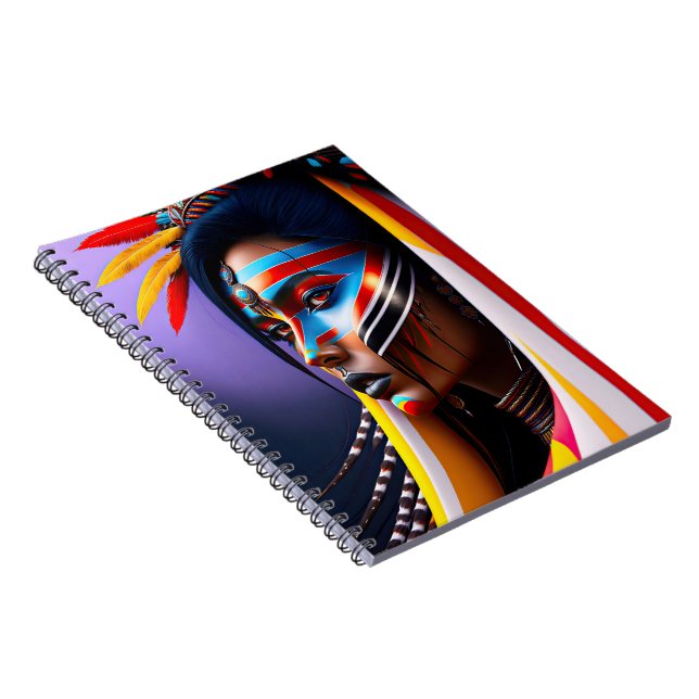 Caderno Espiral Rainha Tribal (Lado Direito)