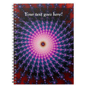 Caderno Espiral Raio Fractal de Sangue