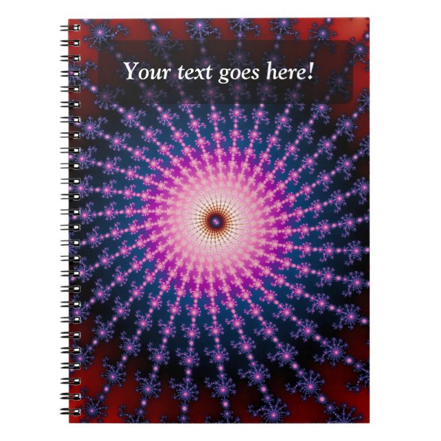 Caderno Espiral Raio Fractal de Sangue (Frente)