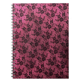 Caderno Espiral Raios Pretos com Fundo Rosa